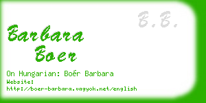 barbara boer business card